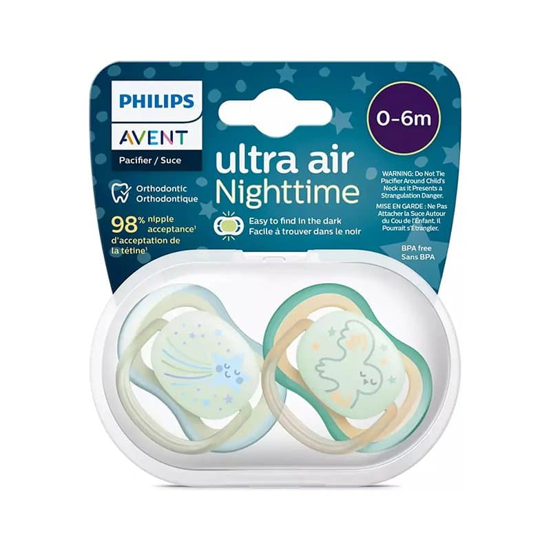 CHUPETE ULTRA AIR Deco NIGHTIME 0-6m NENE x2